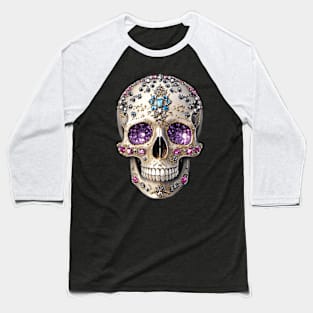 Skull in diamonds Baseball T-Shirt